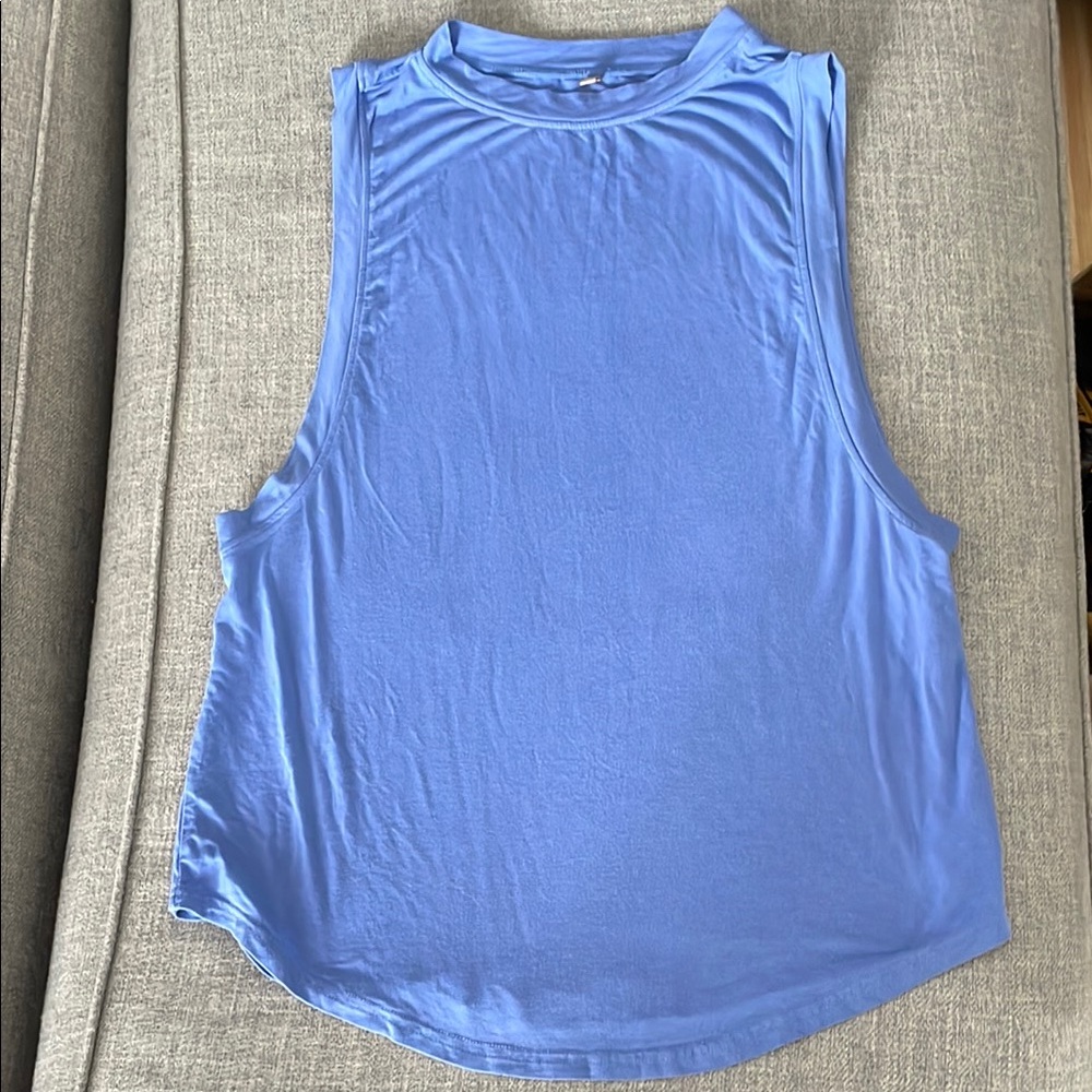 P'tula Blue Muscle Tee Sleeveless Tank Top